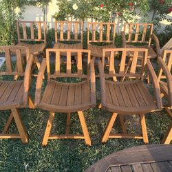 Teak Captains Chairs With Or Without Table