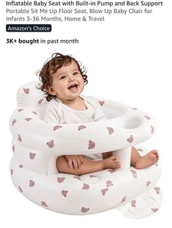 Inflatable Baby Seat with Built-in Pump