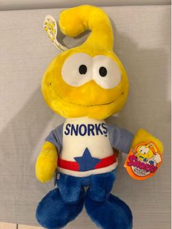 Vintage 1983 Snorks Allstar Seaworthy Plush Stuffed Toy Applause 80s