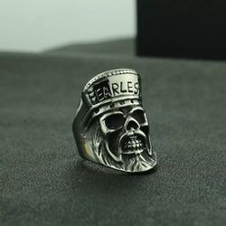 Stainless steel “fearless” ring
