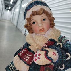 Large Resin Christmas Girl