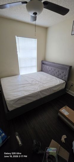 Bed with outlet and mattress