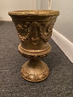 Plaster Urn Planter