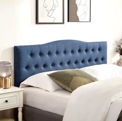Tufted Headboard Queen Size, Solid Wood