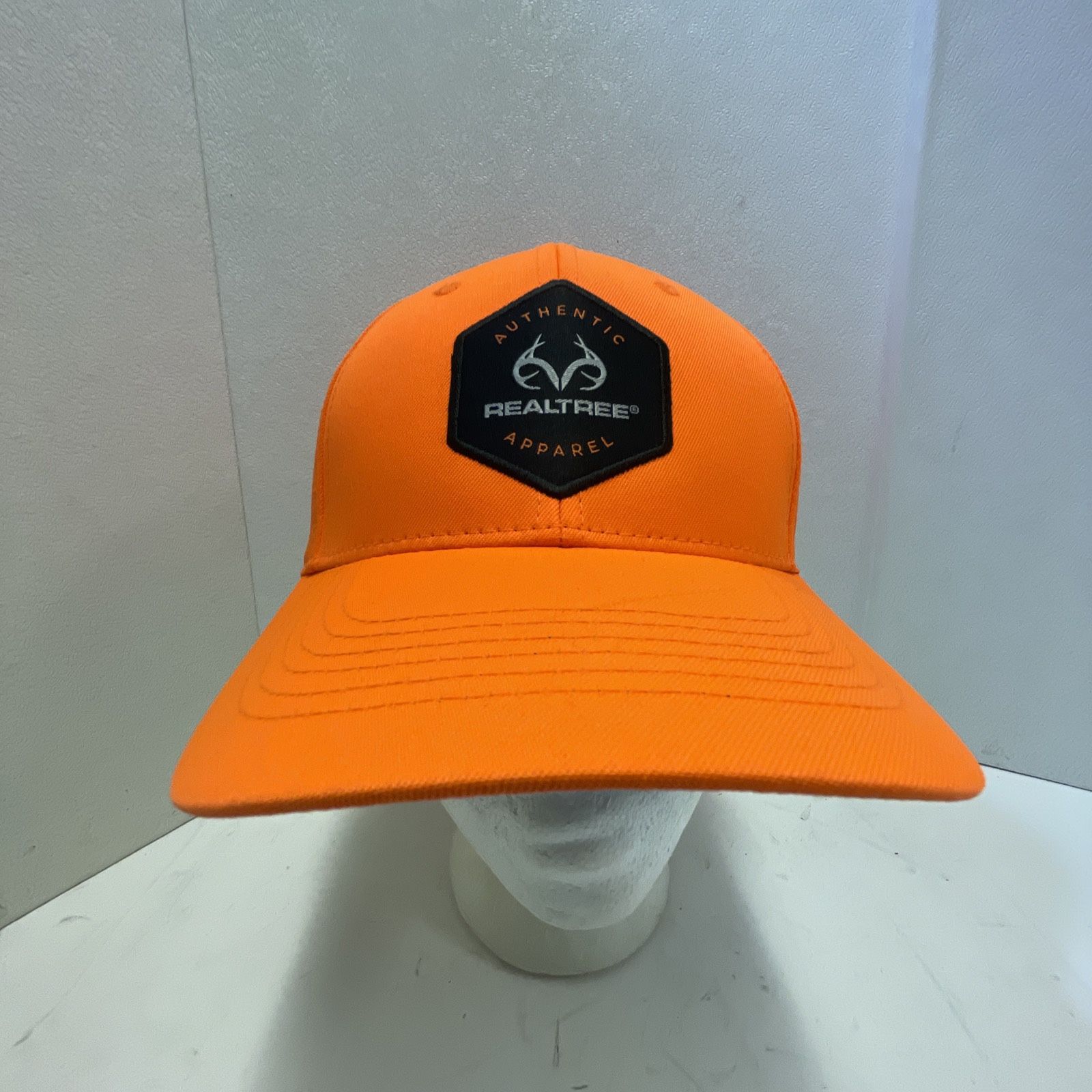 Realtree SnapBack Hat Cap Hunting Antler Patch - Hunters Orange Black