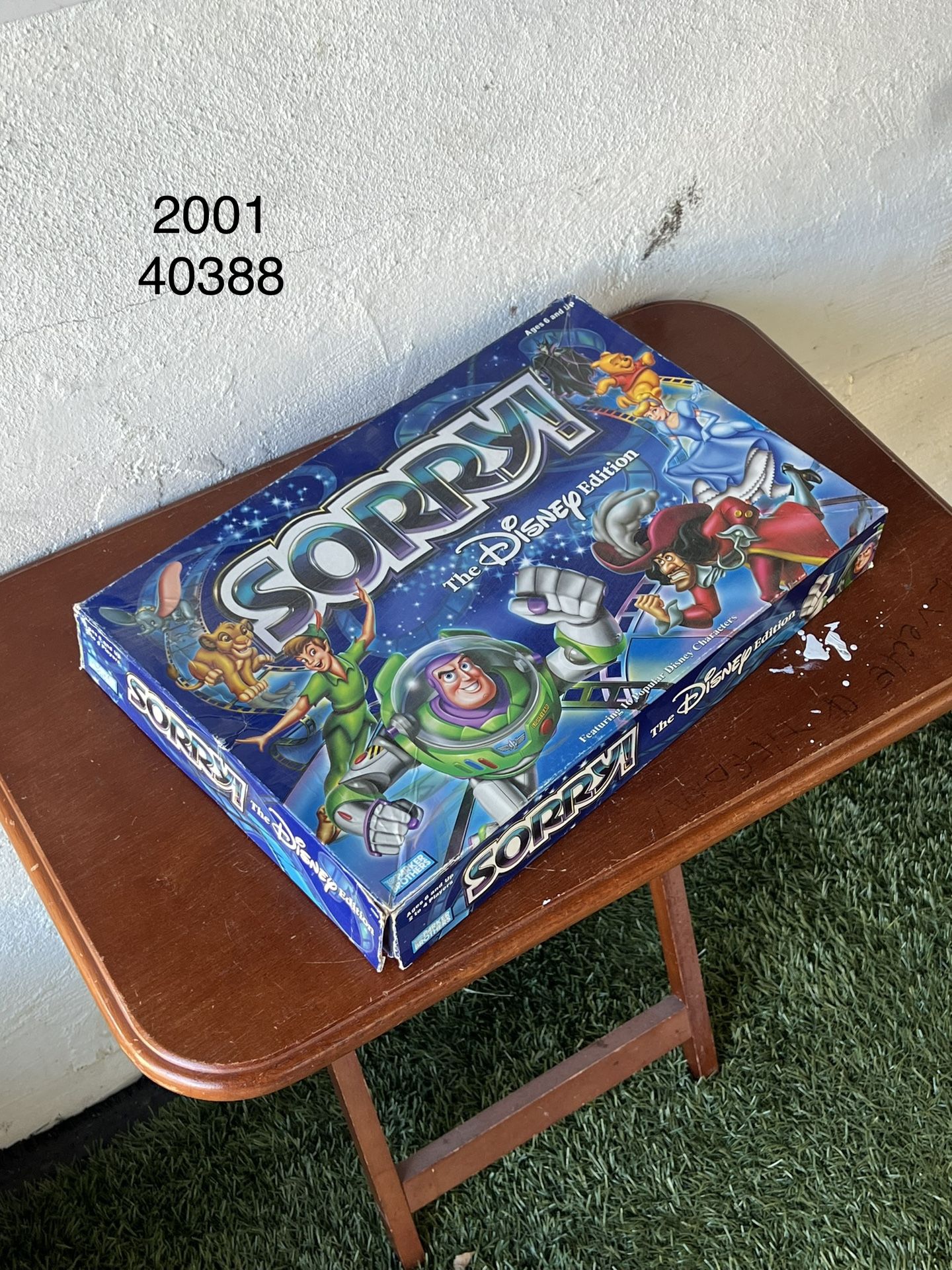 Vintage! 2001 Parker Brothers Sorry! The Disney Edition Board Game 40388