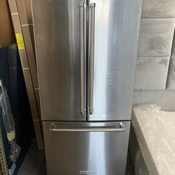 KITCHEN AID 30” FRENCH DOOR FRIDGE 