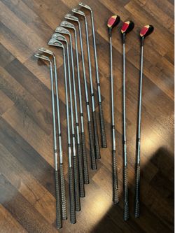 PING Karsten I irons and woods (w-9 irons 1,3,5 woods)