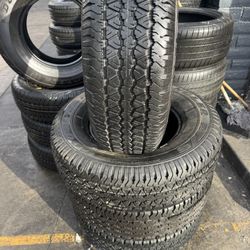 FOUR GOOD USED TIRES 95%TREAD LIFE. 265/70/16 GOODYEAR WRANGLER $300 price Include Instalación And Balance. Please Text For Any Size You Need New 