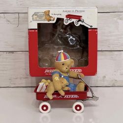 Vintage NIB Enesco Cherished Teddies Radio Flyer Wagon Figurine PRICE FIRM
