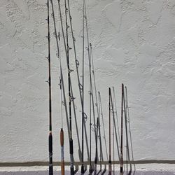 Fishing Poles (8) Good Condition 