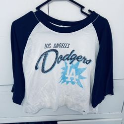 LA Dodgers Womens Size Large Crop Top 