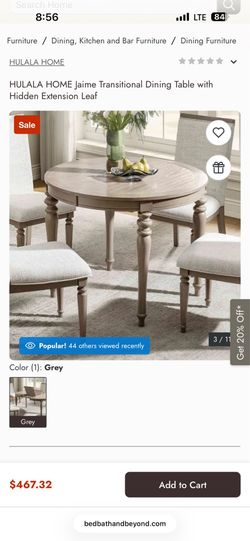 dinning table with extension