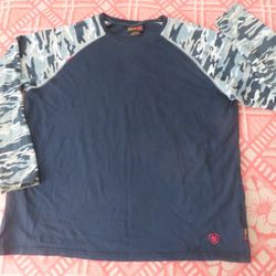 Ariat work FR Shirt Men XL Long Sleeve Camo Flame Resistant Cotton Cat2 2112