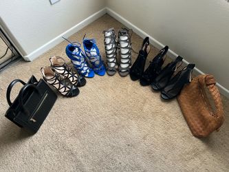 👠 7 Piece Women's Fashion Bundle - Heels + Purses