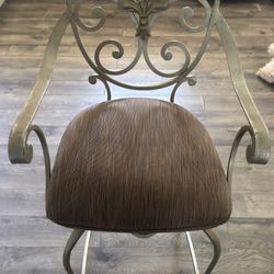 3 French style Rod iron HEAVY Chairs