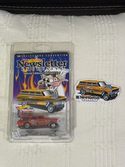 2022 Hot Wheels ORANGE 64 CHEVY NOVA GASSER WAGON Newsletter 36th Convention with Sticker