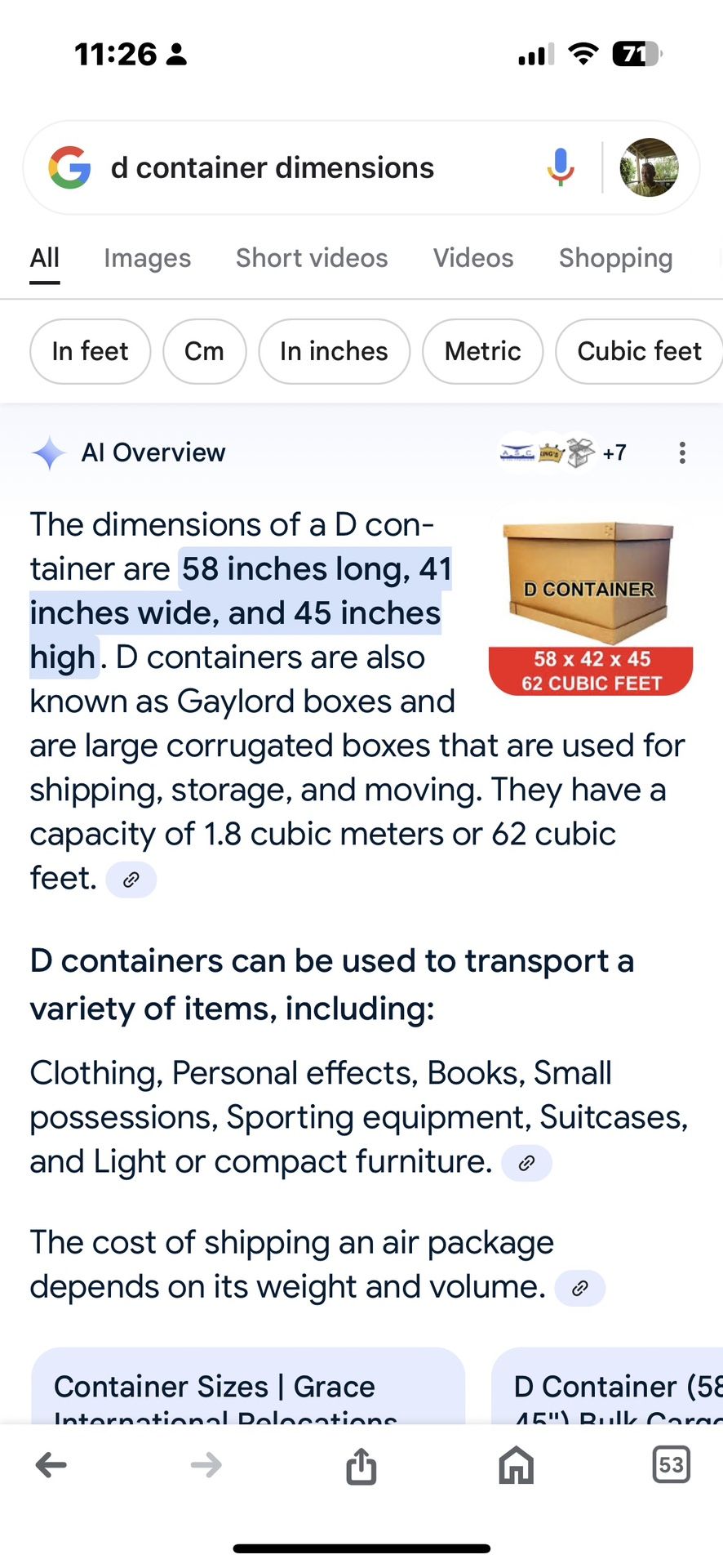 D Shipping Container Box