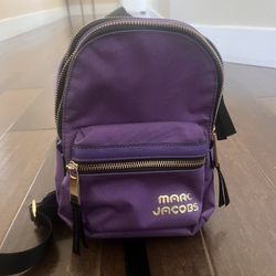 Marc Jacobs Violet Mini Backpack with Gold Details
