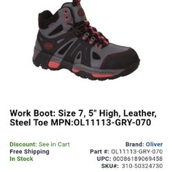 Oliver: Steel toe Work Boots Size Men’s 8