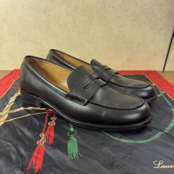 Polo Ralph Lauren Penny Loafers Mens Size 11D Augustin Calfskin Leather Black