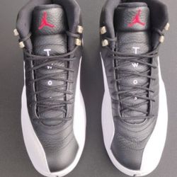 Air Jordan 12 Playoffs,Black And White Colorway, Size 11 Men's 