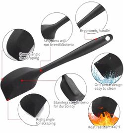 6 -Piece Silicone Spatula Set, Heat Resistant Non-Stick Kitchen Utensils for Baking, Cooking and Mixing