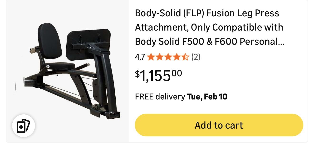 Body-Solid Fusion 500 & F60 Leg Attachment
