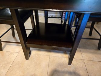 Counter height dining table and chairs