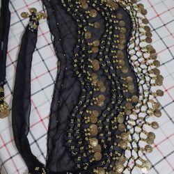 Black And Gold Belly Dance Skirt