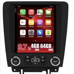 Car Stereo Radio Ford Mustang 2010-2014, Wireless CarPlay Android Auto, Bluetooth, GPS, 9.7 Inch Tesla Style Touch Screen Head Units, 4G+64G