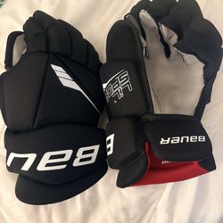  Bauer LIL SPORT Junior Gloves Black 12” 