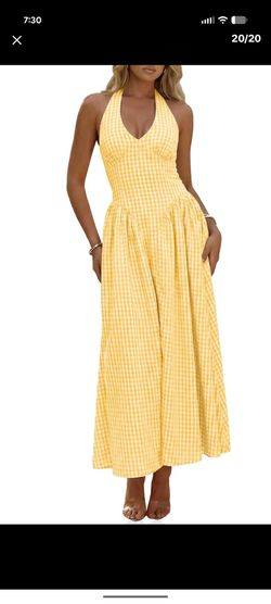 Yellow dress medium large new