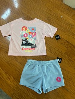 NWT Converse girls 2pcs outfit set size L 12/13