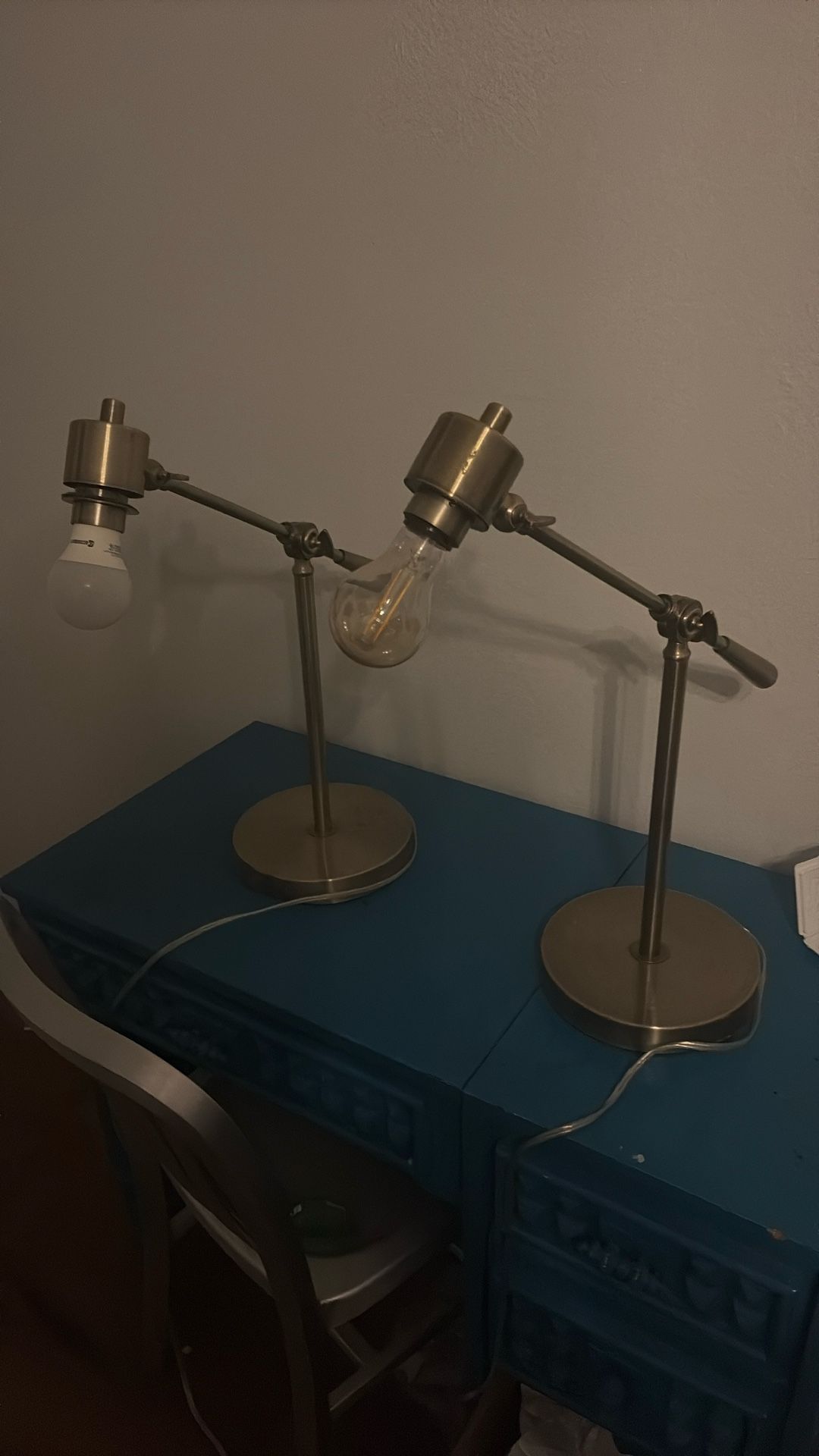 Brass Adjustable Desk Lamps $25 Each or $45 Pair