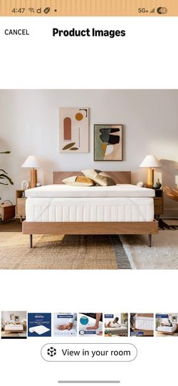 Mattress Foam Mattress Topper,  Queen Size,  White