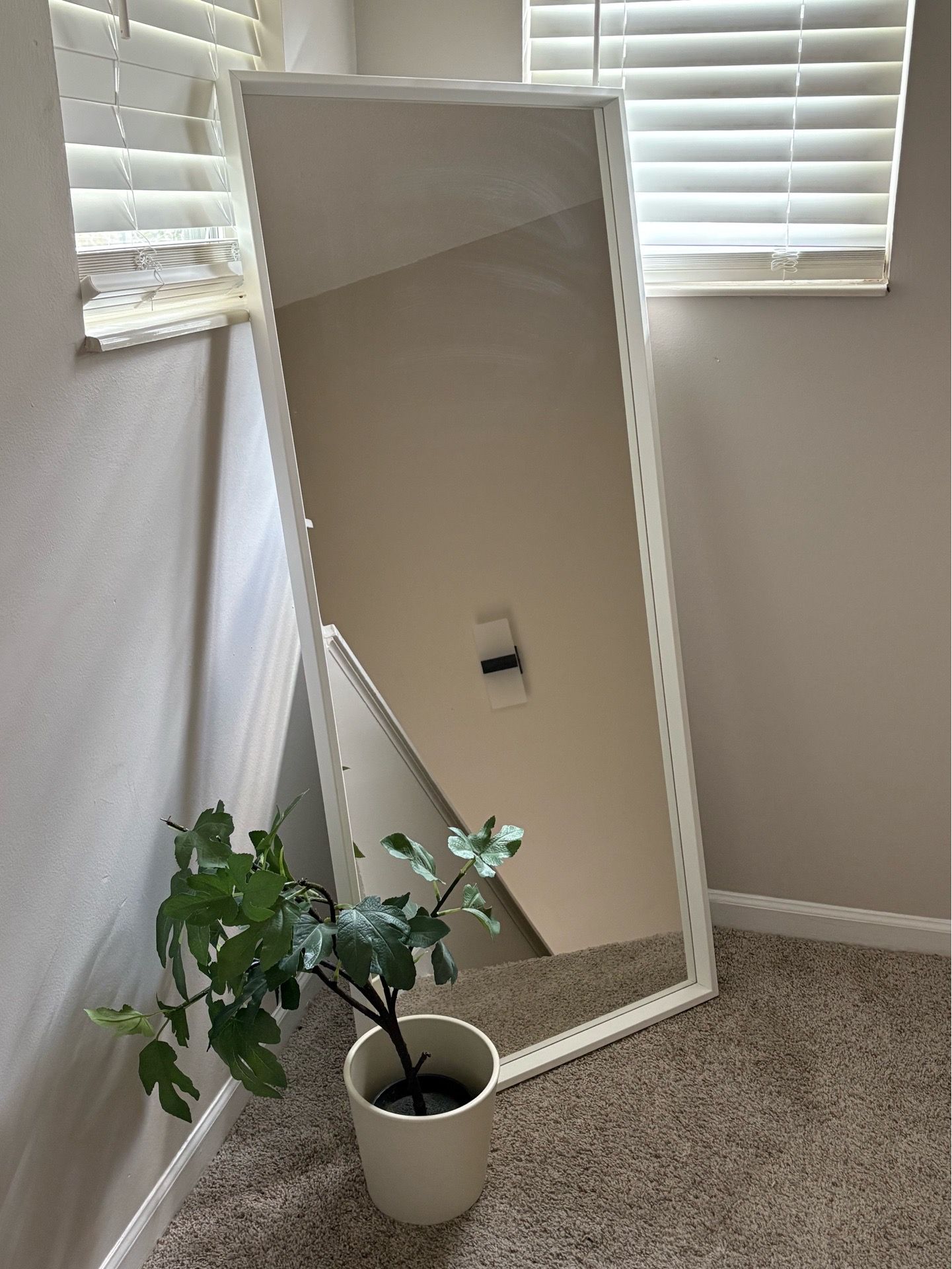 Large White Mirror