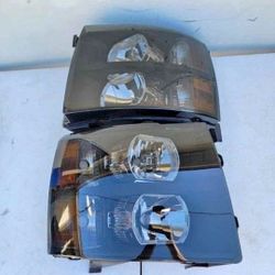 07-13 Chevrolet Silverado Headlights Luces Micas Calaveras Faros Faroles Headlamps Chevy
