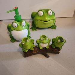 Cute Frog Bathroom 4 Piece Set