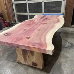 Gorgeous Live Edge Redwood Dining Table