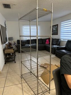 Metal silver rack 36x14x72”