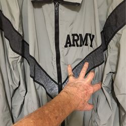 Army jacket gray Size large preowned
