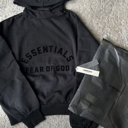 black essentials hoodie XS