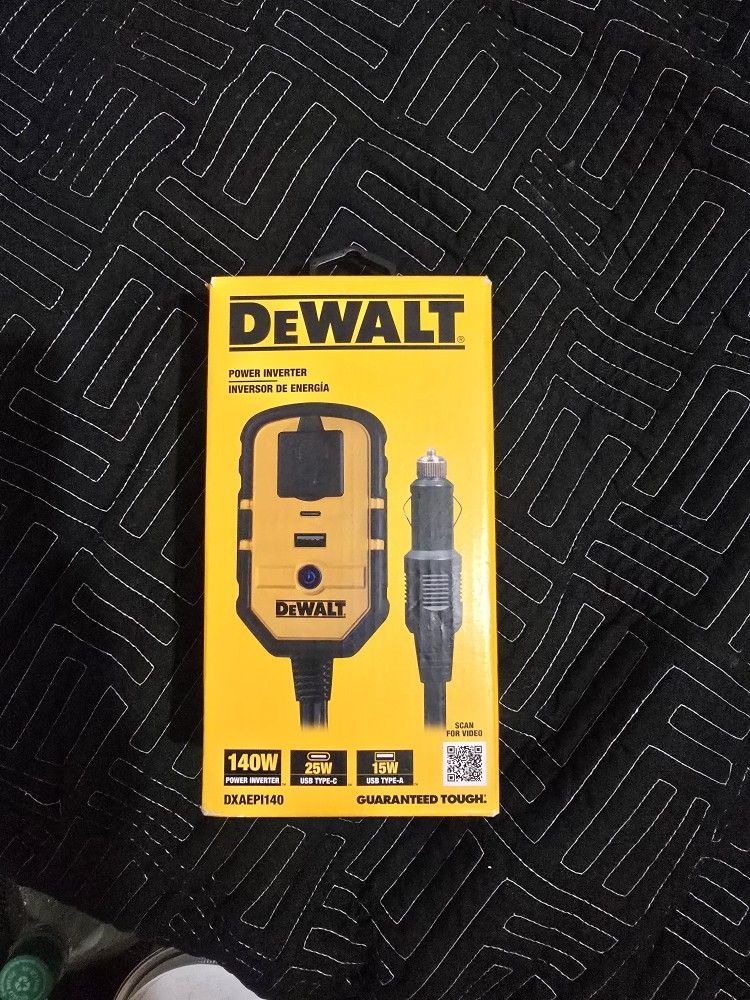 Brand New DEWALT 140W Power Inverter – Never Used