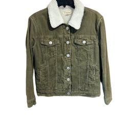 Green Courdoroy Trucker Jacket