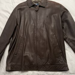 Vintage Ralph Lauren Leather Jacket (Brown)