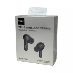 Tozo Agile Pods Bluetooth Wireless Earbuds with Charging Case Waterproof - Black  ElectronicsOne (17002)
