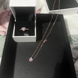 Pandora Ring And Necklace Set