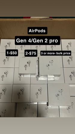Apple AirPods 4th Gen & AirPods Pro 2nd Gen - Sealed, Bulk available