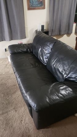 Leather couch and love seat